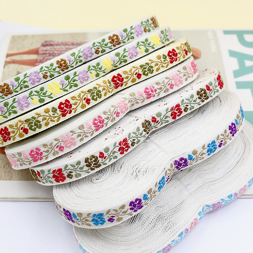 1.3cm Ethnic Fresh-style Lace Trim DIY Curtain Fabric & Apparel Accessories—Decorative Ribbon in Rustic Style