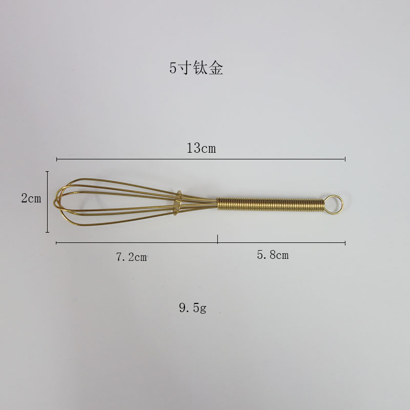 Stainless Steel Manual Egg Beater With Titanium Coating Durable_voghion.com