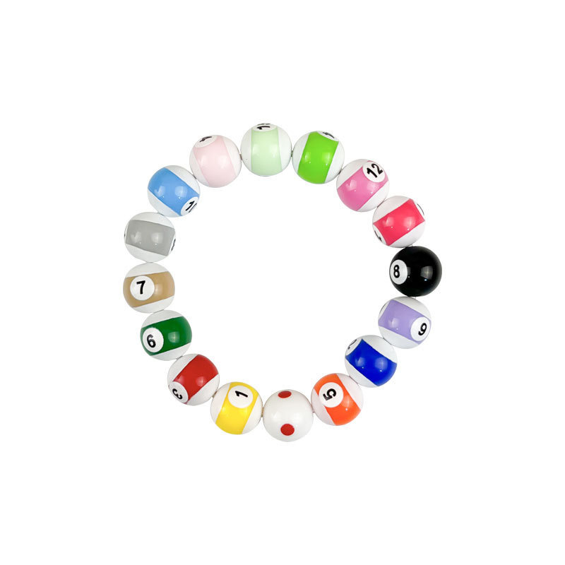 Pulsera de billar 8 negros accesorios para parejas accesorios de estudiantes de acrílico creativos