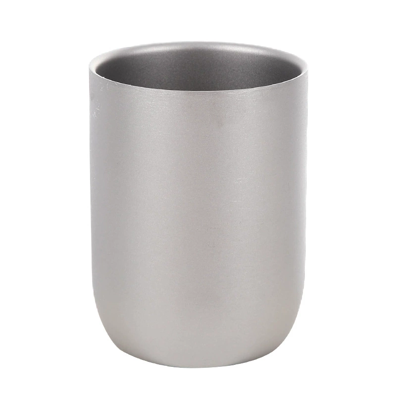 Double-layer insulated titanium cup, pure titanium, 120 ml or 240 ml