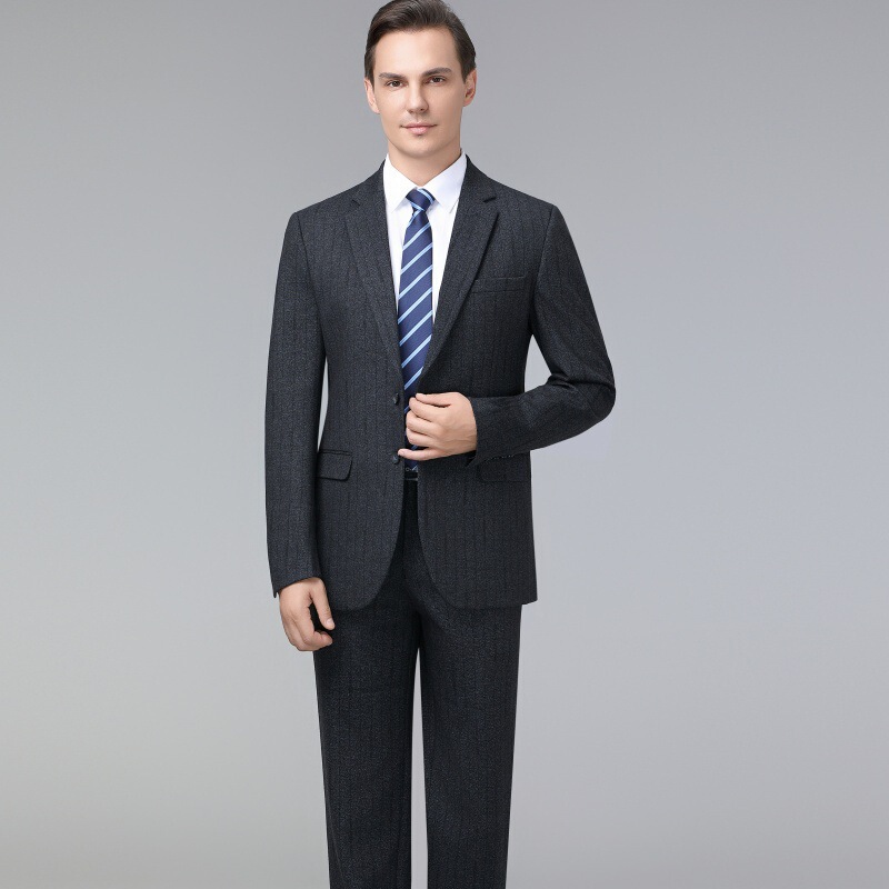 Autumn and Winter Men's Wool Suit Suit Middle-Aged Business Professional Senior Formal Suit Groom Wedding Dress Jacket