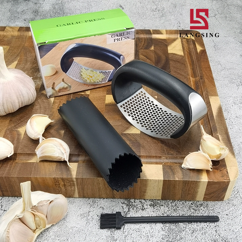 Buy quality Manufacturers Stock 304 Stainless Steel Arc Garlic Press