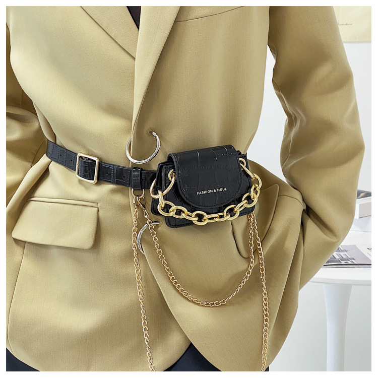 Fashion Stone Pattern Mini Chain Small Waist Bag Wholesale Nihaojewelry display picture 15