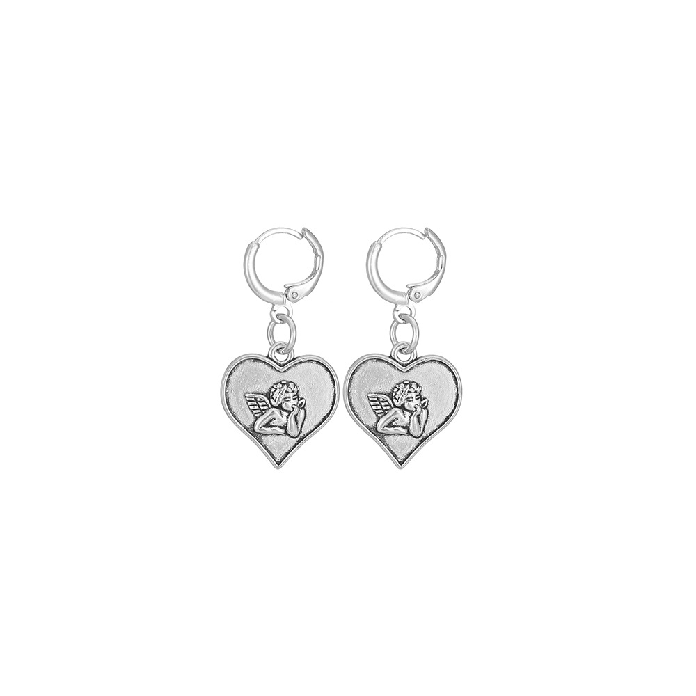 Retro Heart Plating Alloy No Inlaid Earrings display picture 12