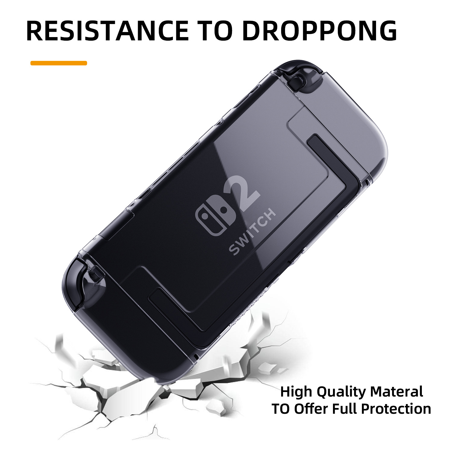 Funda protectora adecuada para Switch de segunda generación, cubierta protectora para consola NS, protección para el mango, funda transparente de cristal desmontable image 4