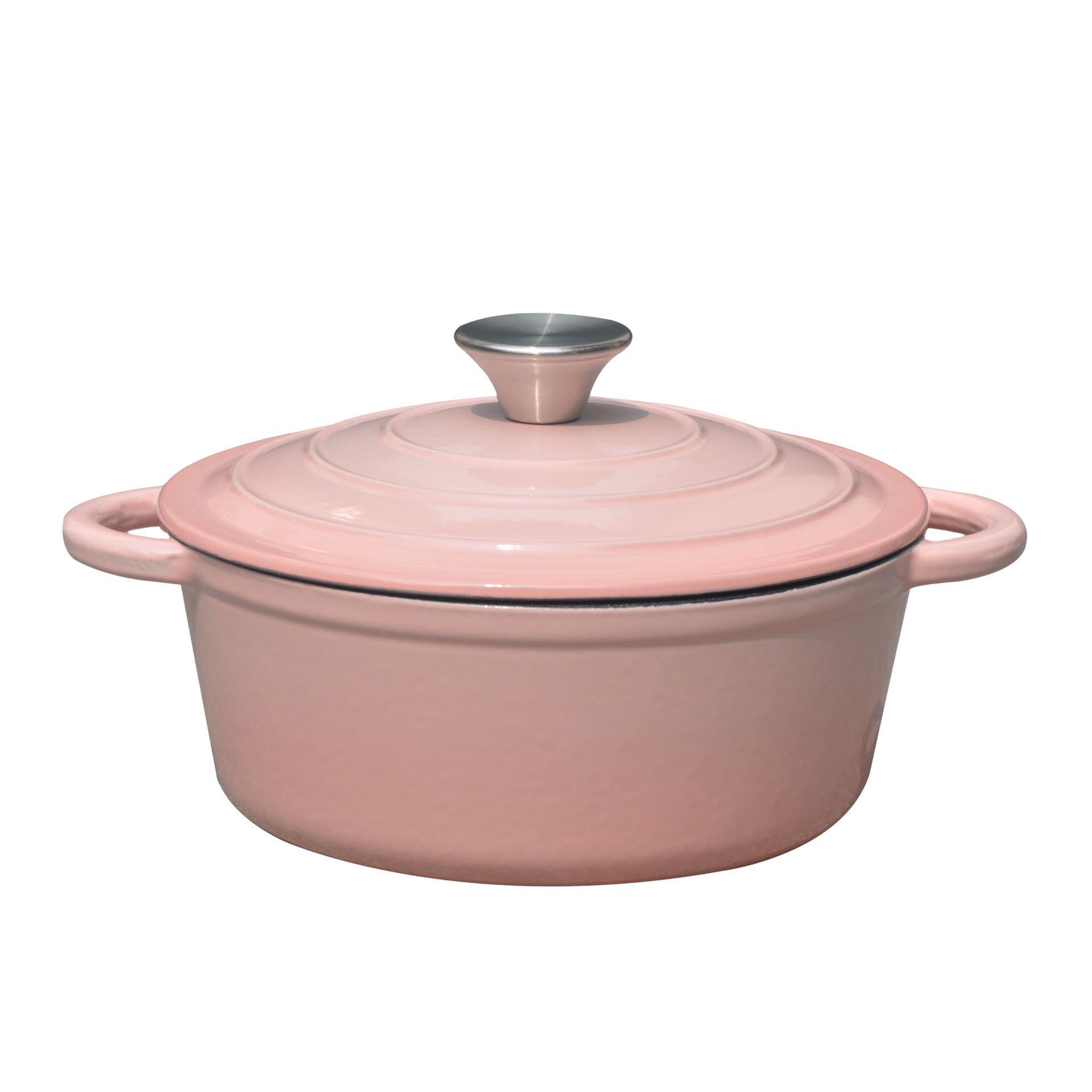Double-handled cast iron enamel non-stick pot, popular large-capacity soup pot, high aesthetic value, in stock for wholesale