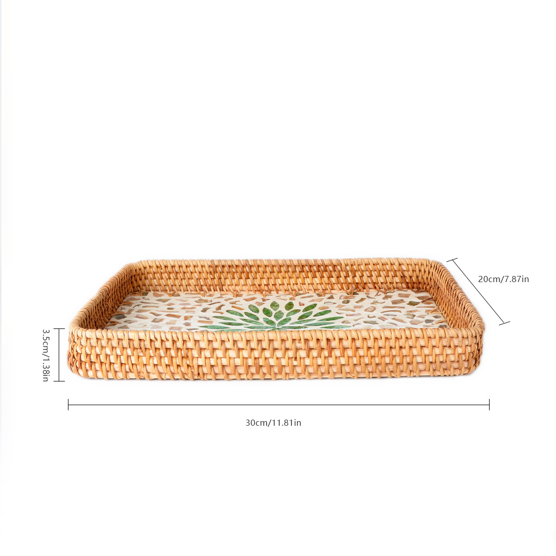 Handwoven Rattan Basket, Premium White/Rattan Cane, Fine Craftsmanship With Inner Lining, Lid & Sturdy Handles, Natural Seagrass Organizer, French & N_voghion.com