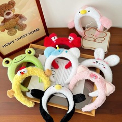 新型の奇抜なアニメのかわいい毛のカチューシャのカエルのブタの頭のカチューシャのウサギの頭の飾りは萌えますペンギンの髪飾りを売ります。