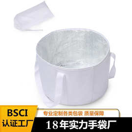 定制热销旅行泡脚袋便携式折叠泡脚袋防水布艺保温泡脚桶
