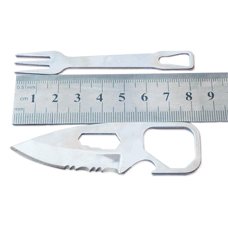 Outdoor multi-functional combination tool card camping survival card knife steak tableware knife fork credit card military knife card