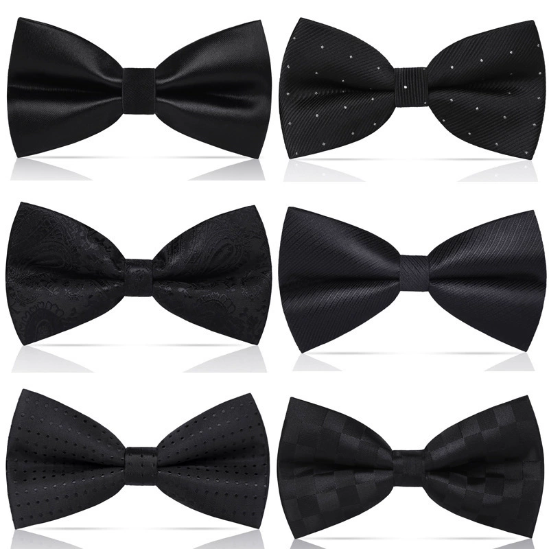 Мода черный белый галстух-бабочка мужская формальная одежда бизнес-банкет жених свадебное платье