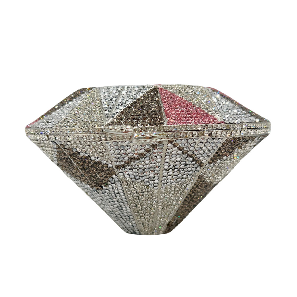 Bolsa de diamantes, bolsas de cena de diamantes metálicas, bolsas de banquete, bolsas de mujer, bolsas de fiesta