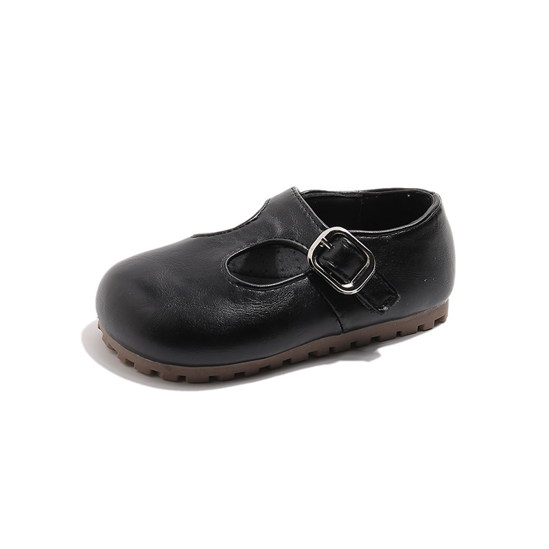 Chaussures Mary Jane en cuir style coréen tendance pour filles, collection printemps-automne, chaussures polyvalentes pour tout-petits et enfants_voghion.com