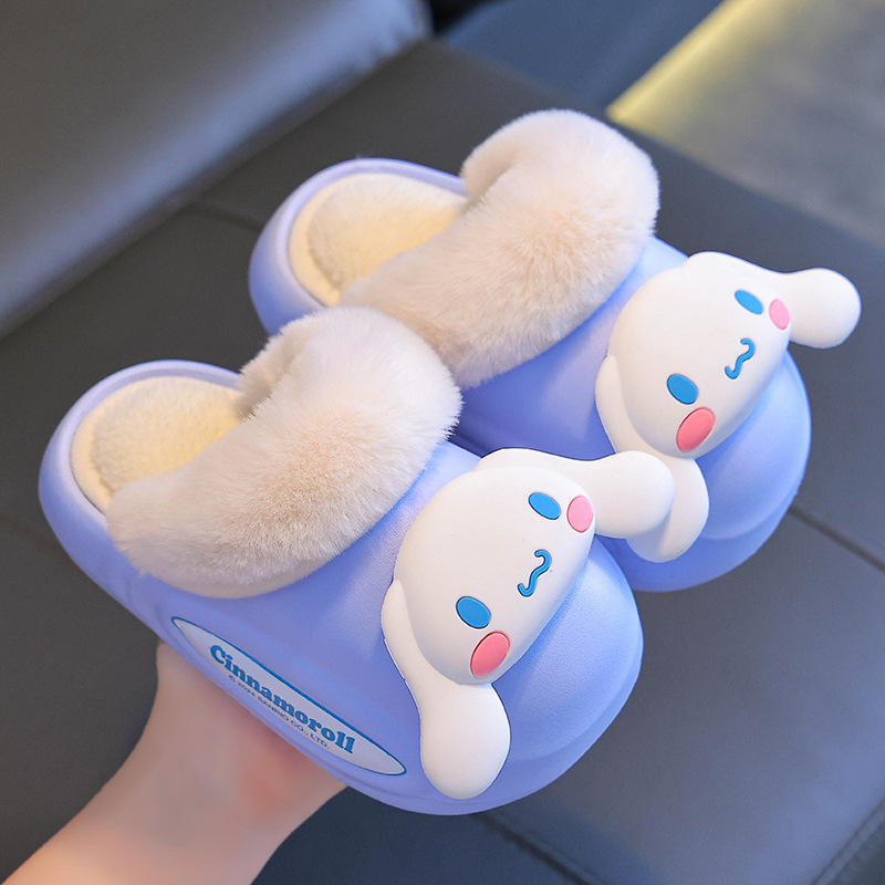 Sanliogou bolsas de invierno para niños zapatos de talón de algodón Kulomi cálido y terciero para padres e hijos impermeables zapatillas de algodón para niños pequeños y medianos