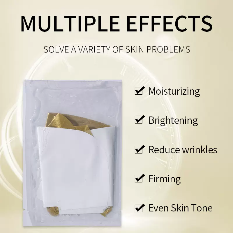 跨境现货胶原贴片面膜面部补水面膜贴黄金睡眠面膜空白袋