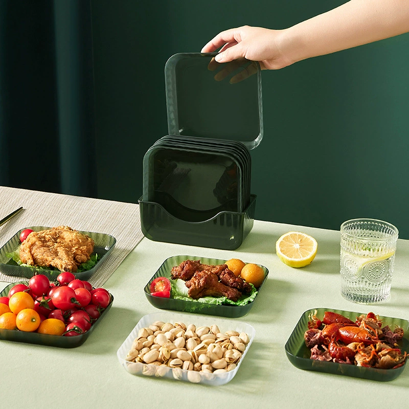 Настольная мусорная тарелка в японском стиле Блюдо для костной плевки Бытовая костяная тарелка Креативная пластиковая тарелка Маленькая тарелка с основанием