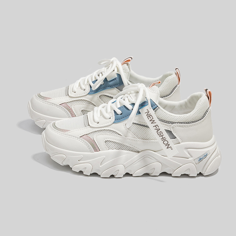 Zapatos estilo Dad para mujer, primavera 2022, nuevos, con suela gruesa, que aumentan la altura, zapatillas versátiles, estilo coreano, modernos, informales, 7788
