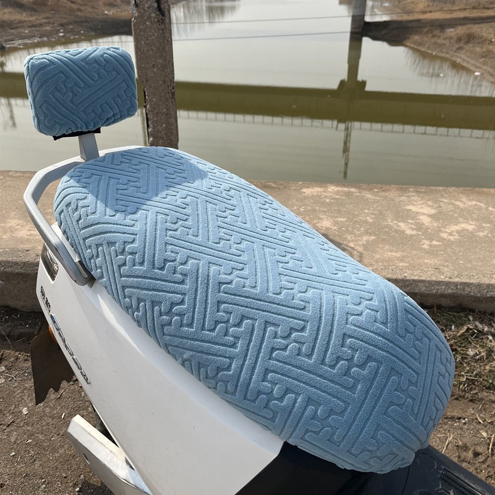 New Jacquard Sun-Proof and Heat-Insulating Electric Vehicle Seat Cover, Universal Non-Slip Seat Cushion for Electric Bikes, Hot-Selling