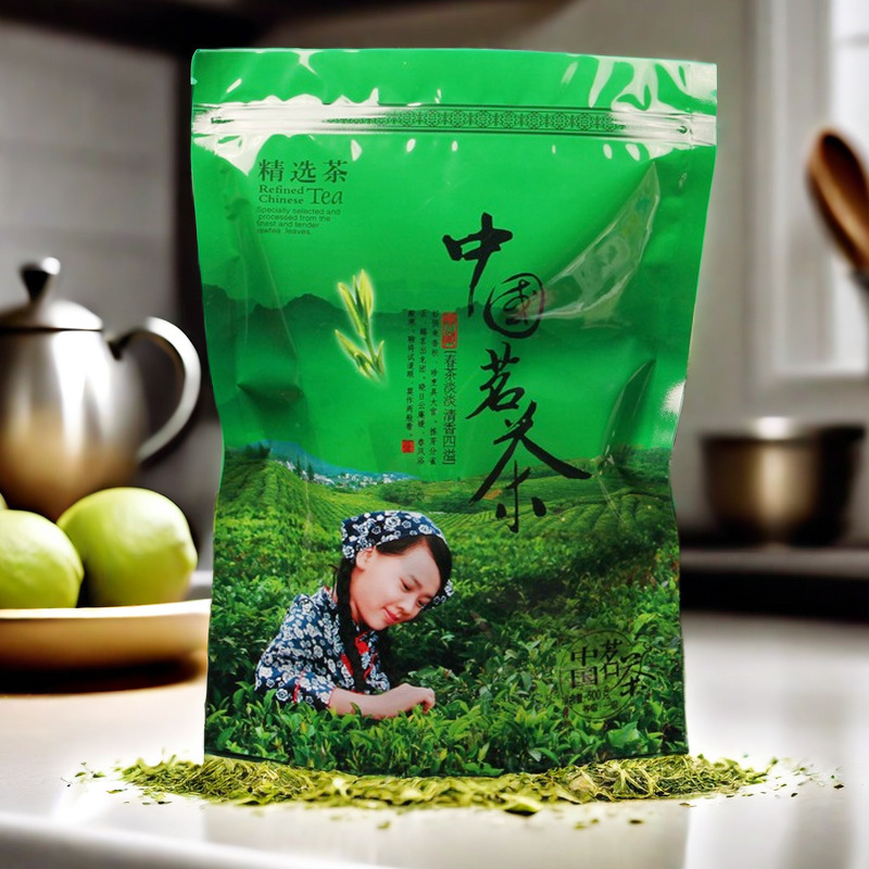 龙井茶包装袋春茶精选茶叶自立袋塑料袋500g1斤装厂家批发现货