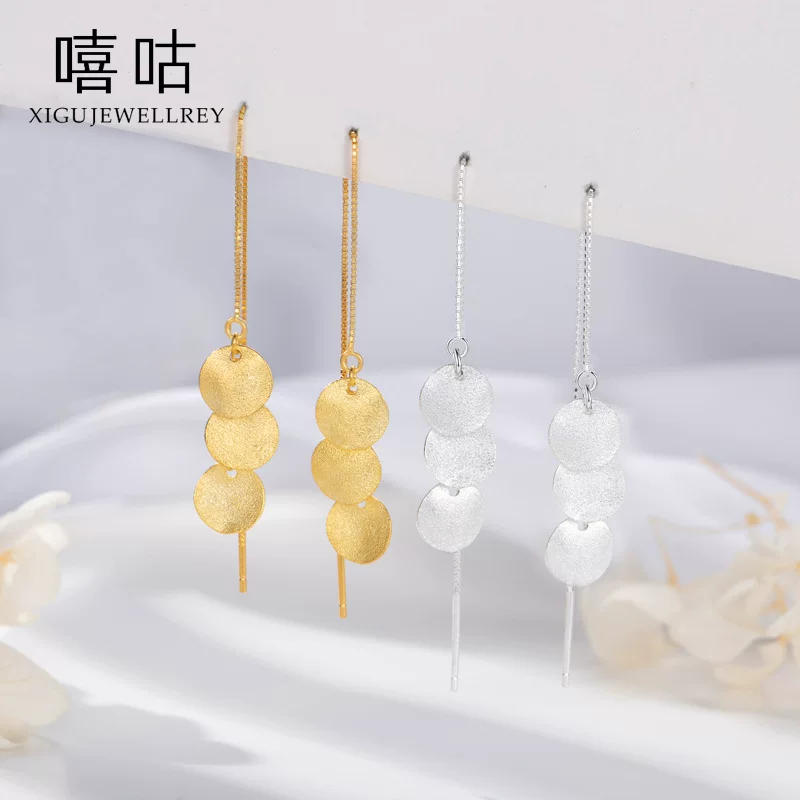 Стильные серьги-матte, клипсы, проба silver 925