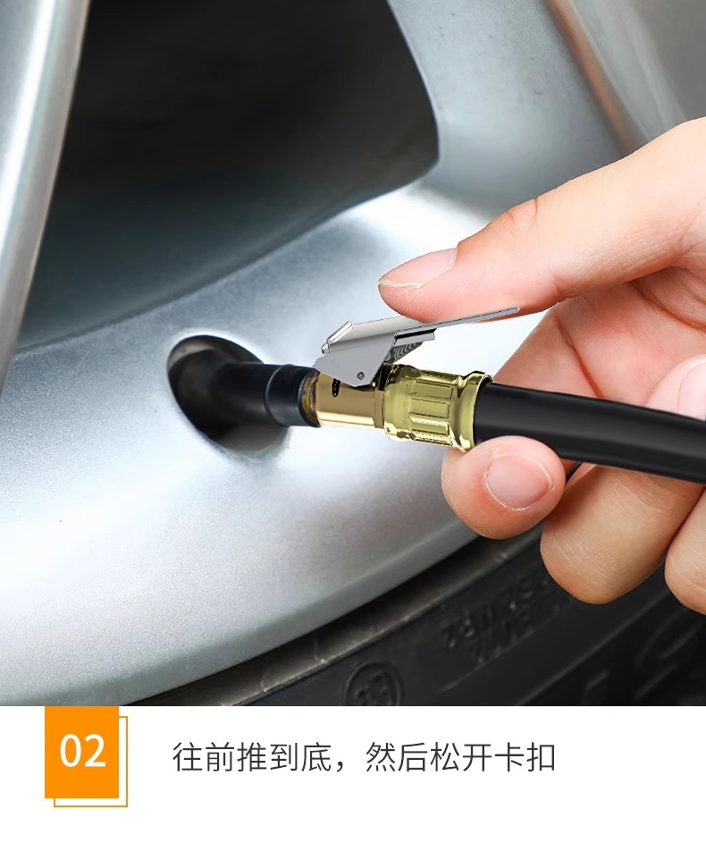 Tire pressure gauge barometer high precision with inflatable head car tire pressure monitor digital display filling gauge air gun