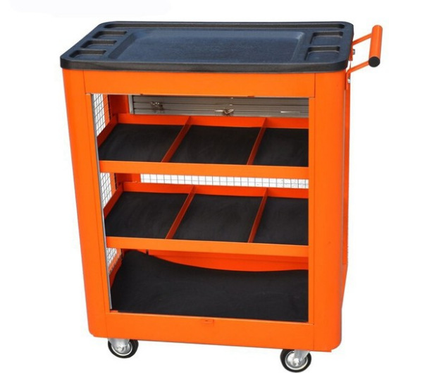 钢盾S025012 网格工具车三层网格工具车双向脚刹汽车维修车