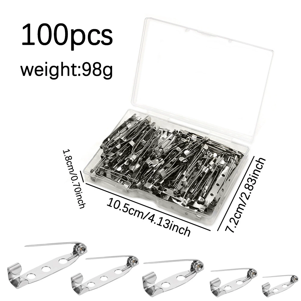 100 шт./кор. никелированные броши, аксессуары для одежды, цветы с фиксированным воротником, шарфы, универсальные, нескользящие и прочные. ​ ​ кнопка-шпилька