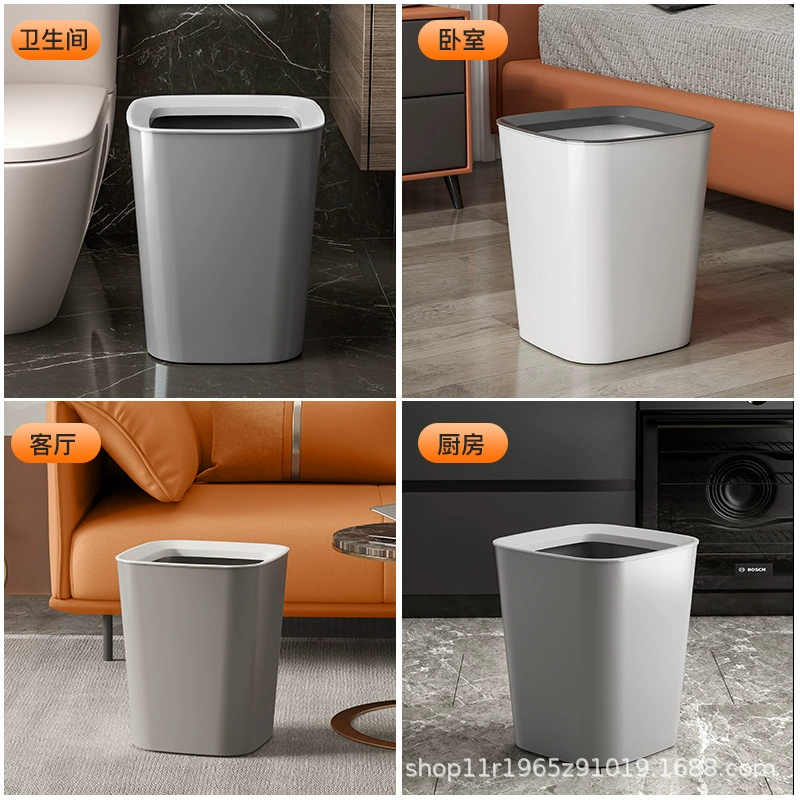 Capacious garbage can for living room, high quality storage system, simple and elegant design