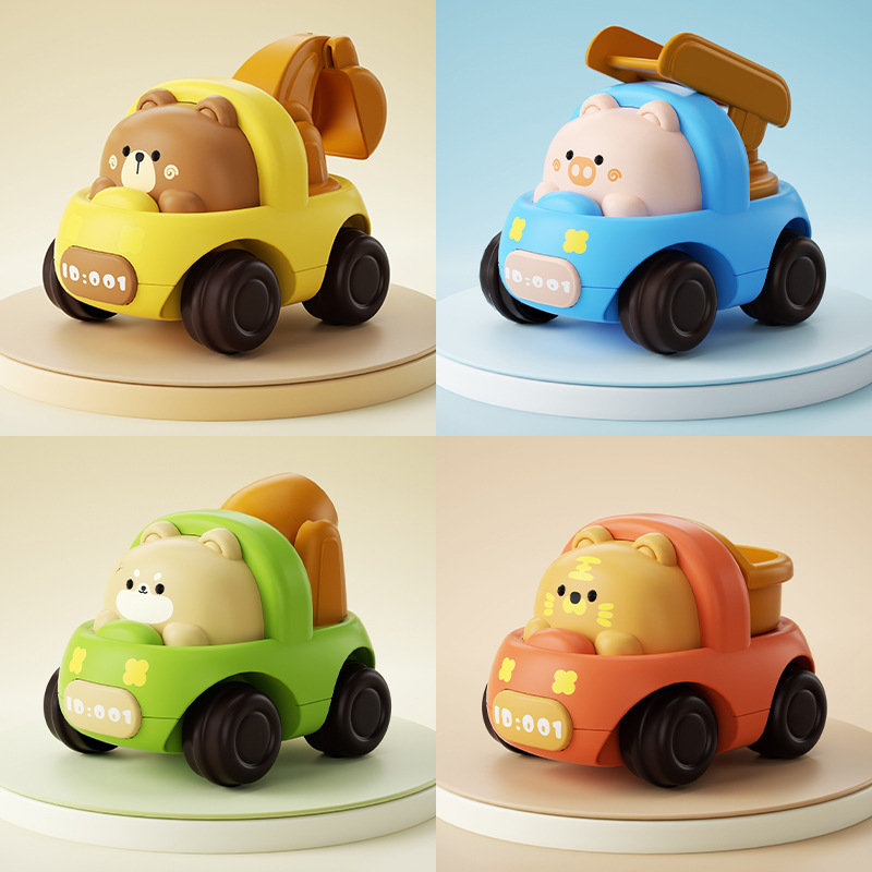 Factory Shipped Inertial Cartoon Animal Construction Vehicle Toy Dump Truck Boy Interactive Sliding Car Excavator Factory Shipped Inertial Cartoon Animal Construction Vehicle Toy Dump Truck Boy Interactive Sliding Car Excavator