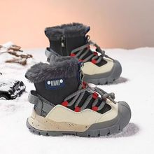 儿童雪地靴女童防水雪地鞋冬季男童加绒2025秋冬新款鞋子棉鞋中童