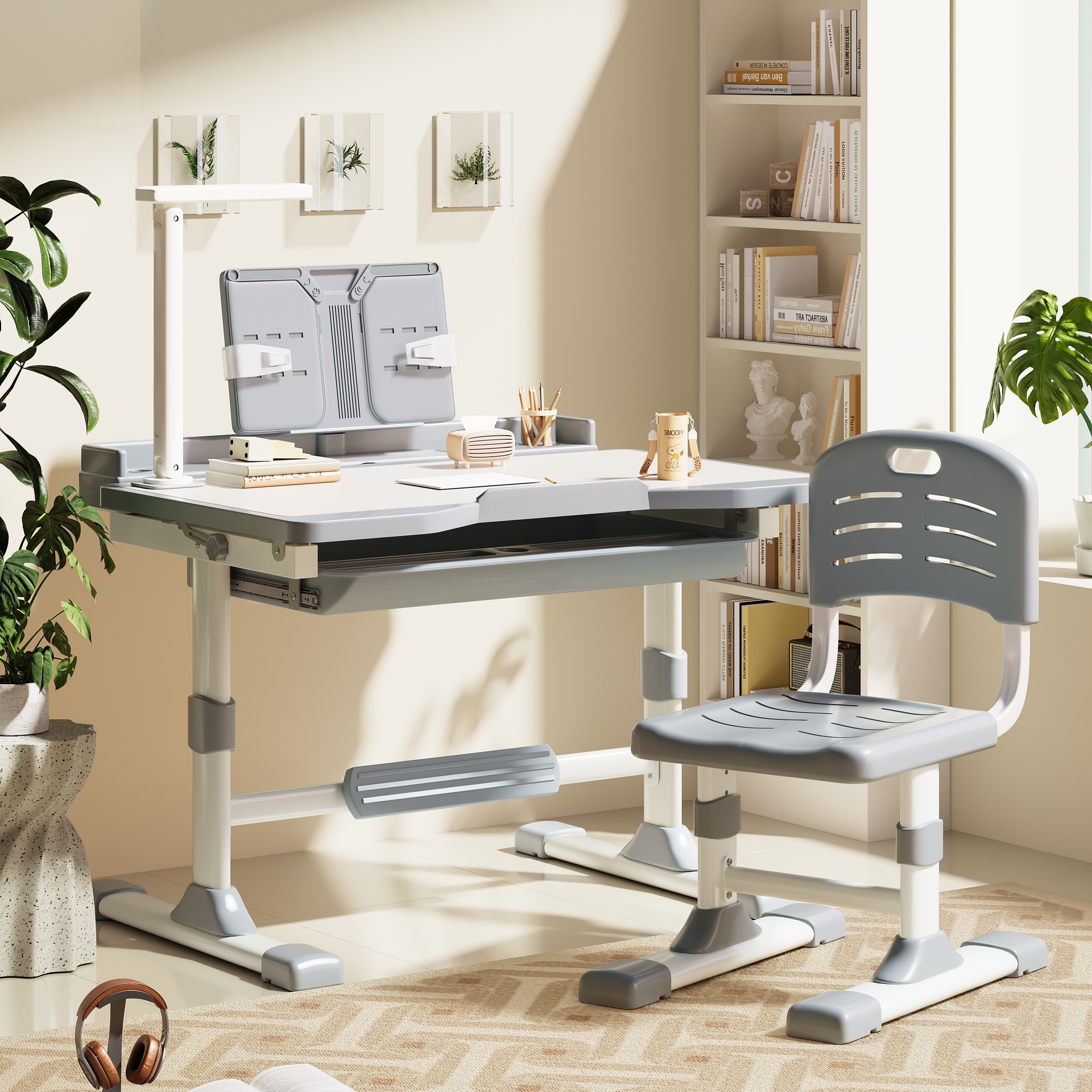 Simple Study Tables and Chairs for Home Children's Room Study Table and Chair Set Manufacturers Supply Adjustable Study Tables and Chairs