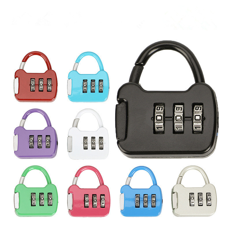 Cross-Border Spot Zinc Alloy Password Lock Outdoor Travel Anti-Theft Lock Colorful Stationery Gym Wardrobe Password Padlock