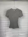 Grey [Ribbed Short Sleeve] **Tall