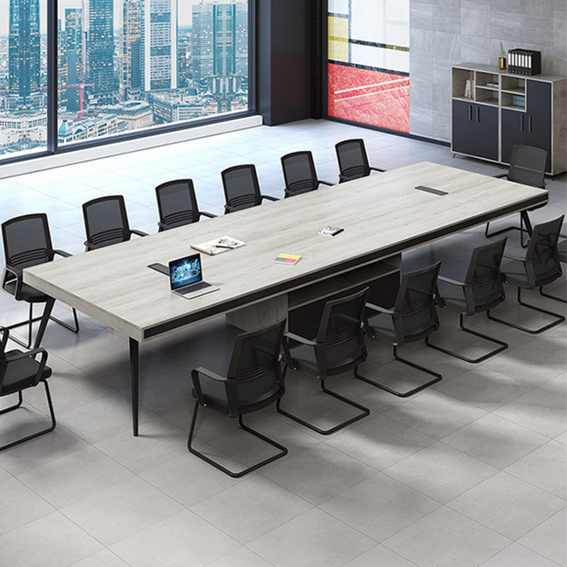 Mesa de conferencia y silla combinación mesa larga simple moderna pequeña sala de conferencias recepción mesa de negociación mesa larga al por mayor