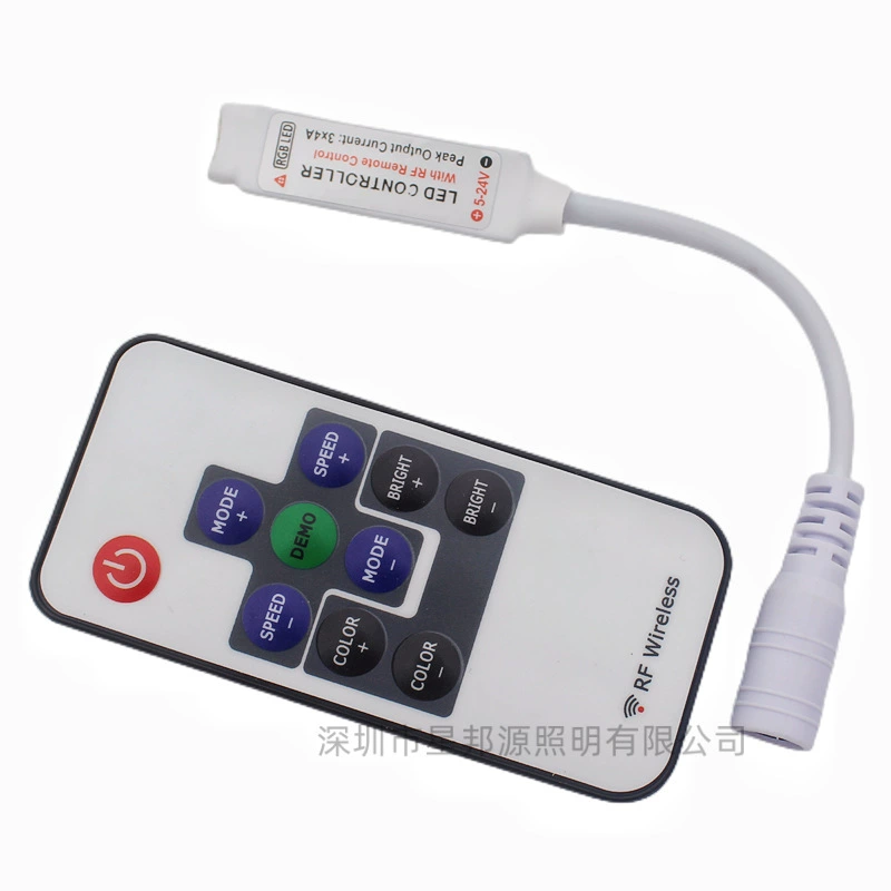 Small colorful LED light strip, wireless controller, 10 keys, 5v, 24v