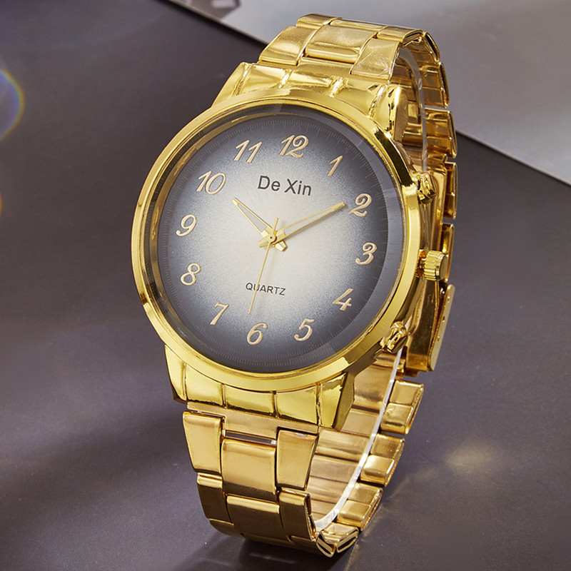 Estilo coreano de la moda clásico puntero de marcación grande superficie digital reloj de cuarzo de negocios casual de los hombres elegante reloj de moda