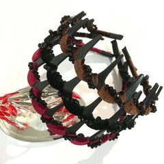 絲絨閃鑽高顱頂帶齒防滑發箍洗臉壓碎發卡外出百搭頭箍髮飾