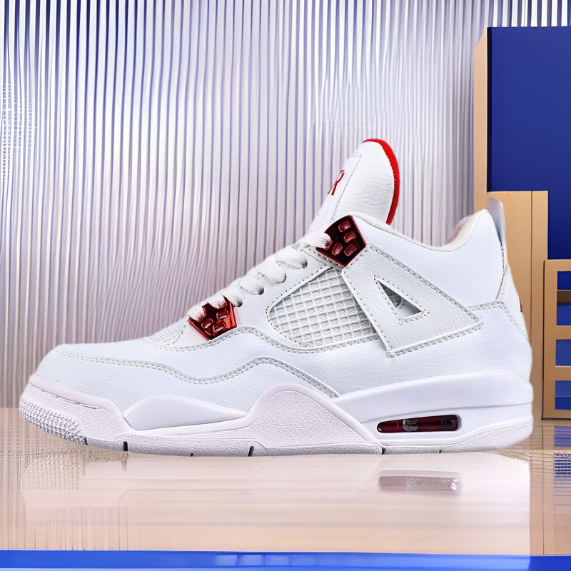 Putian Naike Official Aj4 Air Cushion Basketball Shoes for Men and Women, Outdoor Leisure, Versatile Sports Couple Trendy Shoes, Trendy Brand