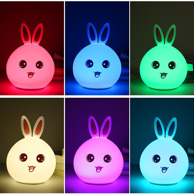 Cross-border Silicone Clap Light Bunny Night Light Cross-border Silicone Gradient Night Light USB Rechargeable Halloween Light TB2.azAbQ9WBuNjSspeXXaz5VXa_!!