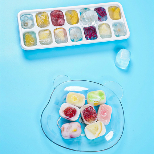 Soft glue ice cube mold ice tray with lid ice box refrigerator home homemade easy to release internet celebrity ice making artifact ice bag