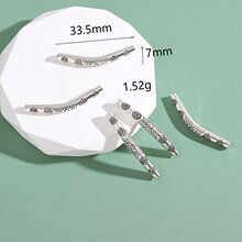 古银系列藏银弯管三通莲蓬刻花饰品配件厂家直供手链项链锌合金