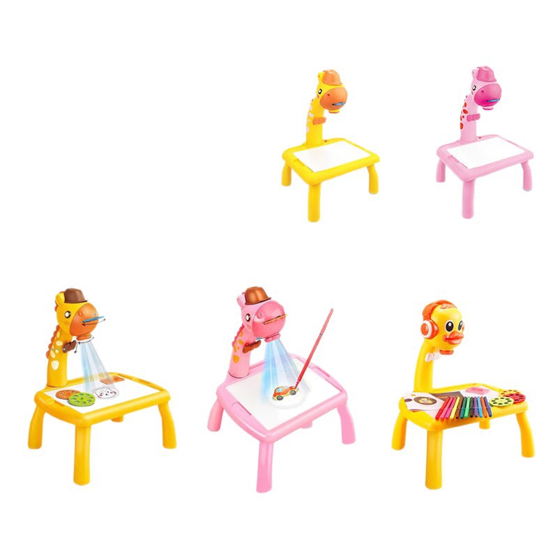Juguetes de puzzles de proyección infantil 5 niños de 3 a 6 años 4 niñas pintadas pintadas pintadas graffiti borrables tablero de escritura image 6