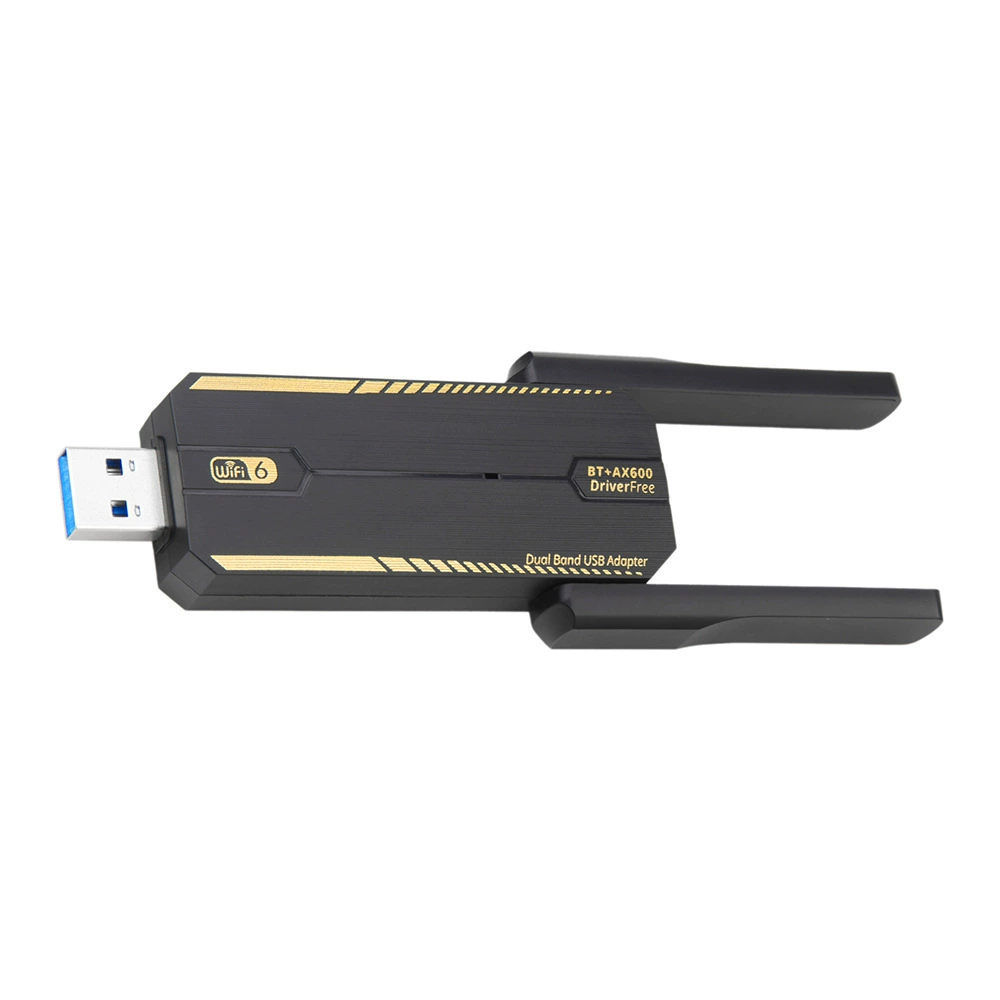 Беспроводной сетевой адаптер WiFi6 без драйверов, 600M двухдиапазонный, USB-приемник и передатчик, 5.4 Bluetooth сетевой адаптер