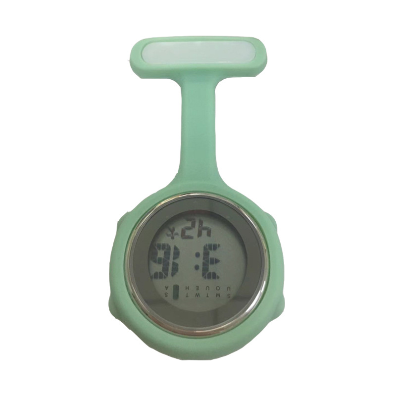 Digital silicona mudo electrónica luminosa enfermera reloj al por mayor estudiante portátil médico pin enfermera reloj al por mayor
