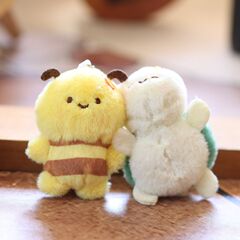 かわいい萌え亀ミツバチ磁石ペアの小さなストラップぬいぐるみ人形亀蜜かばん掛けキーホルダー