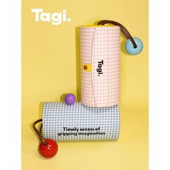 Tagi想象机灵信号面料多层旋转提手便携mini首饰盒化妆包