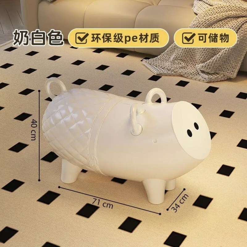 创意家居客厅小猪茶几创意简约卡通床头边几储物摆件网红小户型|undefined