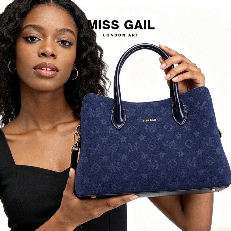 Miss Gail Frosted Embossed Women's Handbag New Trendy Spring and Summer Style Shoulder Bag Work Commuter Bag Miss Gail Frosted Embossed Women's Handbag New Trendy Spring and Summer Style Shoulder Bag Work Commuter Bag
