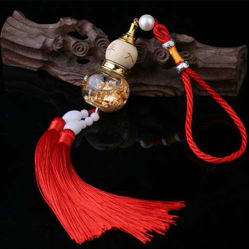 Car Aromatherapy Gourd Car Perfume Essential Oil Bottle Pendant Long-lasting Fragrance Supplies in the Car Deodorizing Pendant Ornament