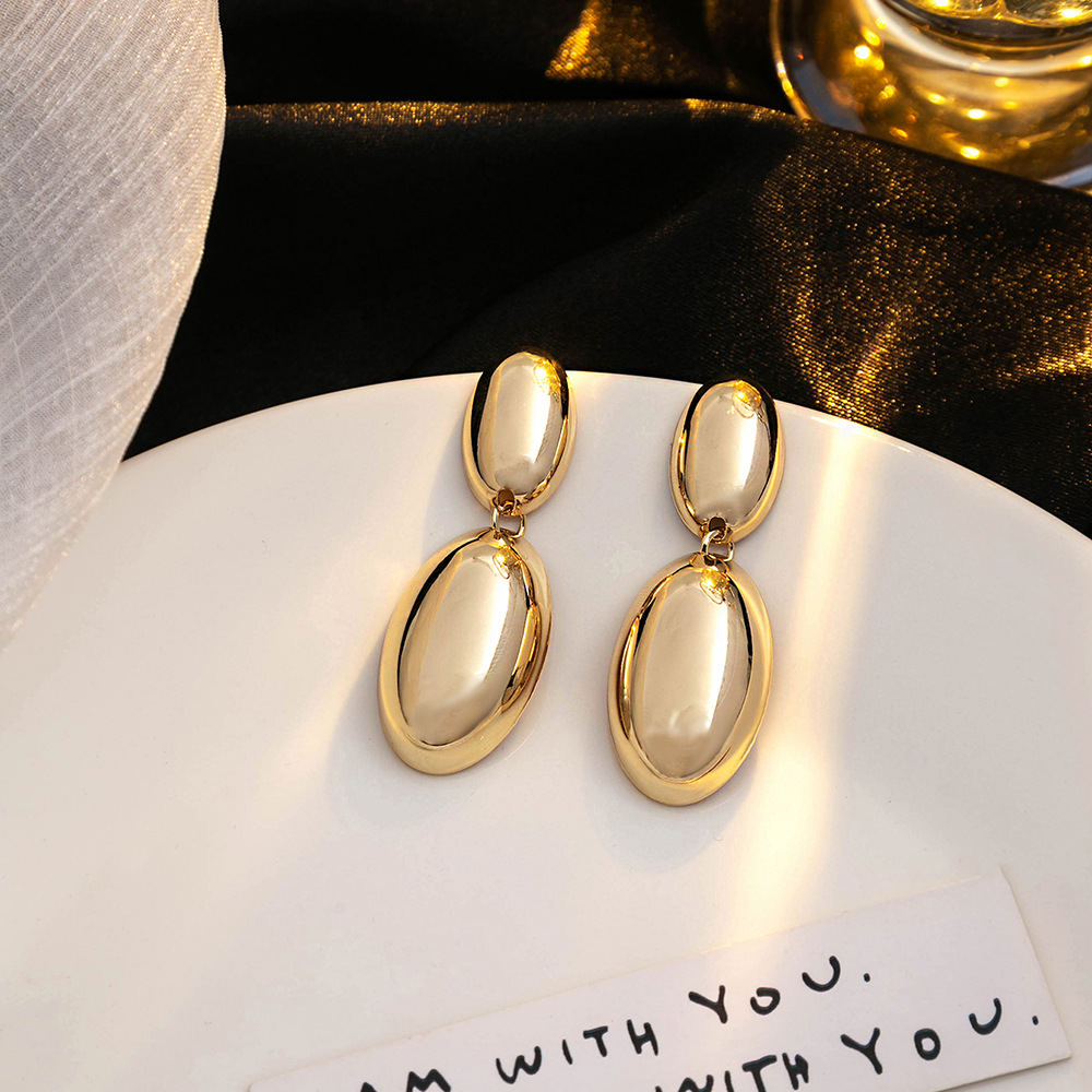 16g Weight Drop Earrings Classification 1 Pair Quantity Daily Occasion Iron Material Geometric Pattern Women's Gender Plating Design Simple Style Style 1 Pair Simple Style Geometric Plating Iron Drop Earrings 16